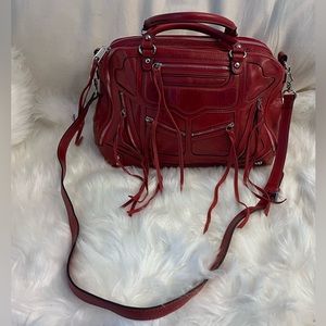 Rebecca Minkoff Tri-Zip Jealous Satchel in Red